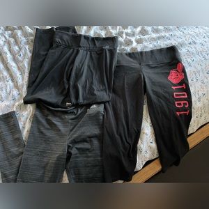 Women’s leggings lot size M, VS Pink and Bench brands